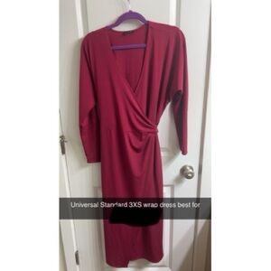 Elegant Red Wrap Dress